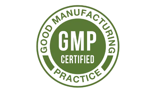 Sight Fresh GMP Certified badge showing compliance with Good Manufacturing Practices for safety and purity.